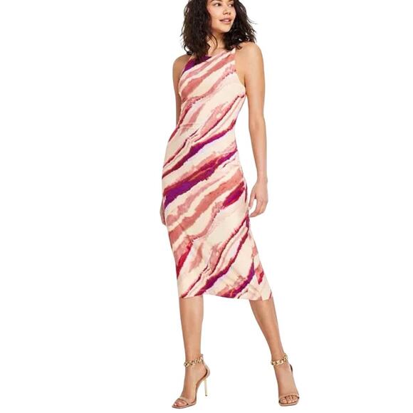 RACHEL Rachel Roy Printed Sleeveless Midi Sheath Dress Size XL Casual Wear - Picture 1 of 13